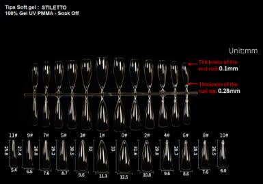 Tips Soft Gel BS Nail Stiletto2
