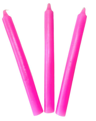 3 Velas Rosadas
