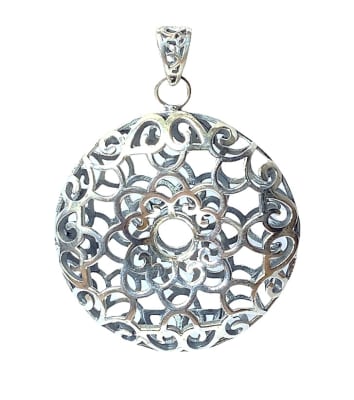 Colgante Plata Rosetón