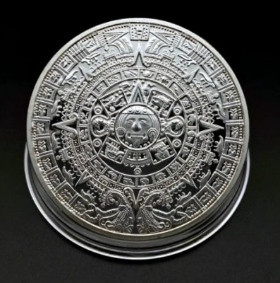 Amuleto Calendario Maya Plateada
