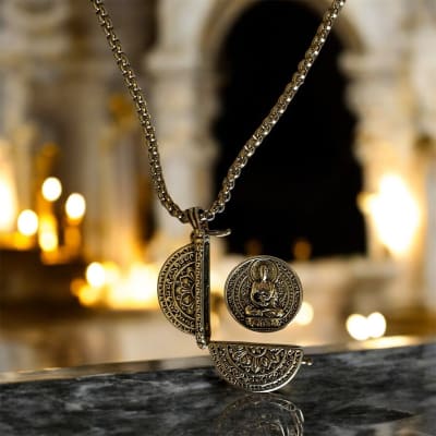 Colgante Loto con medalla Buda