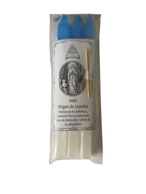 3 Velas Virgen de Lourdes
