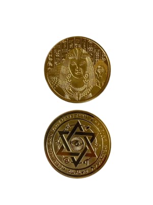 Moneda de la Suerte Cleopatra Dorada