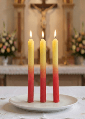 3 Velas del Sagrado Corazón de Jesús