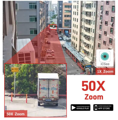 Cámara PTZ ZOOOM - Vigilancia profesional ULTRA HD