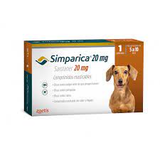 SIMPARICA 20 MG 1 TABLETA (5 A 10 KG)1
