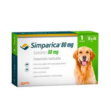 SIMPARICA 80 MG 1 TABLETA (20 A 40 KG)