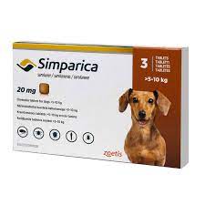 SIMPARICA 20 MG 3 TABLETA (5 A 10 KG)