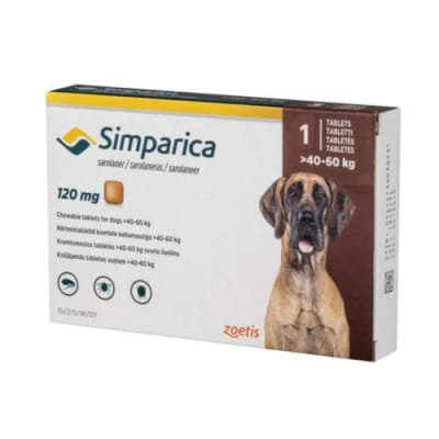 SIMPARICA 120 MG 1 TABLETA (40 A 60 KG)