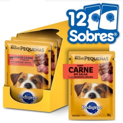 SOBRE PEDIGREE CARNE ADULTO RAZAS PEQUEÑAS X 12 UN1