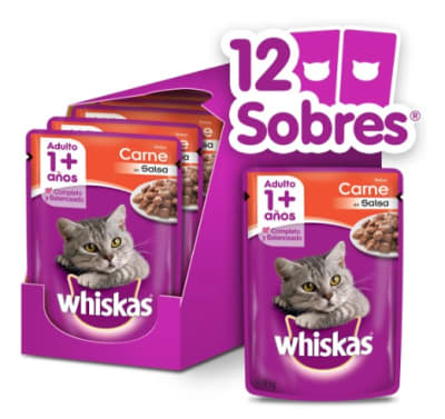 CAJA SOBRE WHISKAS CARNE X 12 UN