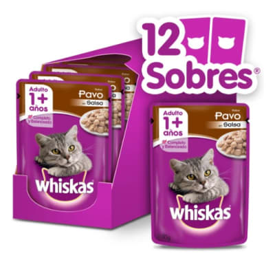 CAJA SOBRE WHISKAS  PAVO X 12 UN