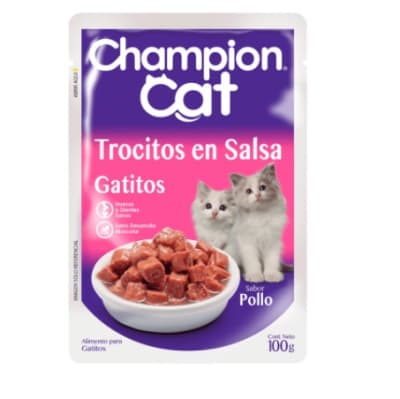 SOBRE CHAMPION CAT GATITO POLLO 100 GR