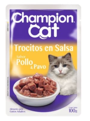 SOBRE CHAMPION CAT POLLO Y PAVO 100 GR