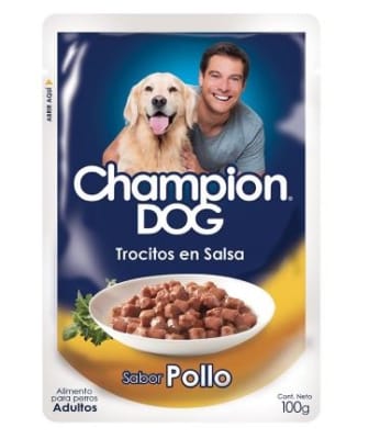 SOBRE CHAMPION DOG POLLO 100 GR