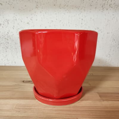 Maceta cerámica diseño pentagono