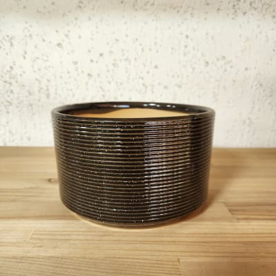 Maceta Cerámica Diseño Líneas Horizontales