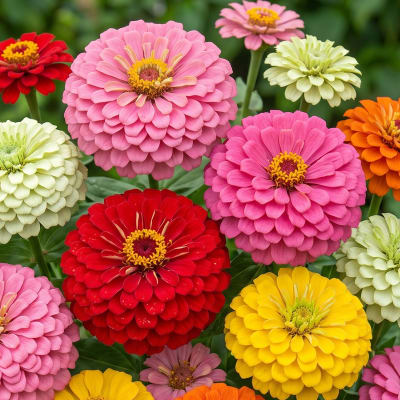Zinnia Gigante (Doble variada)
