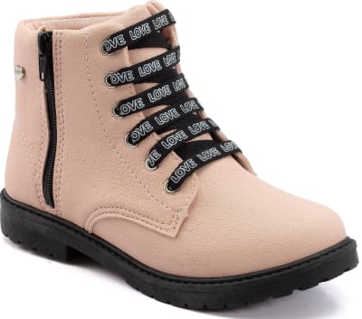 Bota Niña Anatómica Rosado/Negro Rock 1541