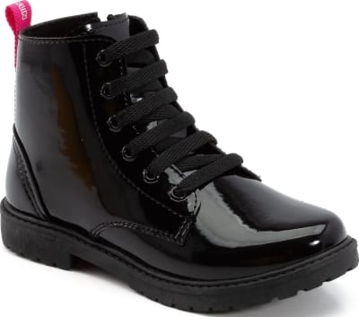 Bota Niña Anatómica Negro/Rosada Rock 1541