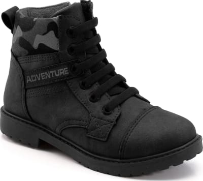Bota Niño Negro Camuflado Anatómico Rock 154
