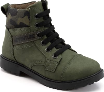 Bota Niño Anatómica Verde Camuflado Rock 154
