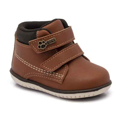 Botín Niño Caña Velcro Anatómico Café Flyer 1661