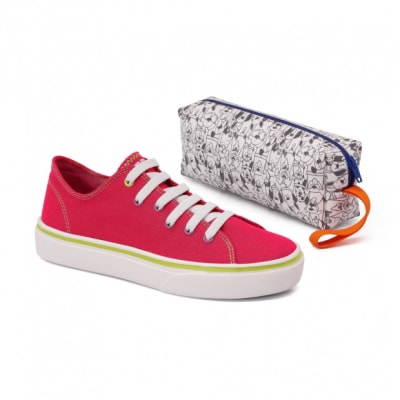 Zapatilla Rosa/Verde Flúor Mini Freestyle 2605