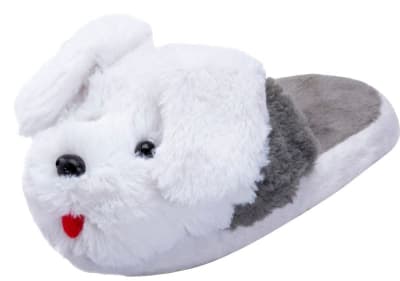 Pantufla Blanco/Gris Abierta1