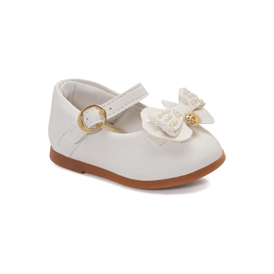 Ballerina Niña Blanca Lazo Baby Flats Klin