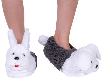 Pantufla Blanco/Gris Cerrada1