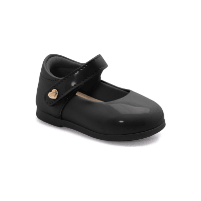Ballerina Niña Negra Charol Baby Flats Klin1