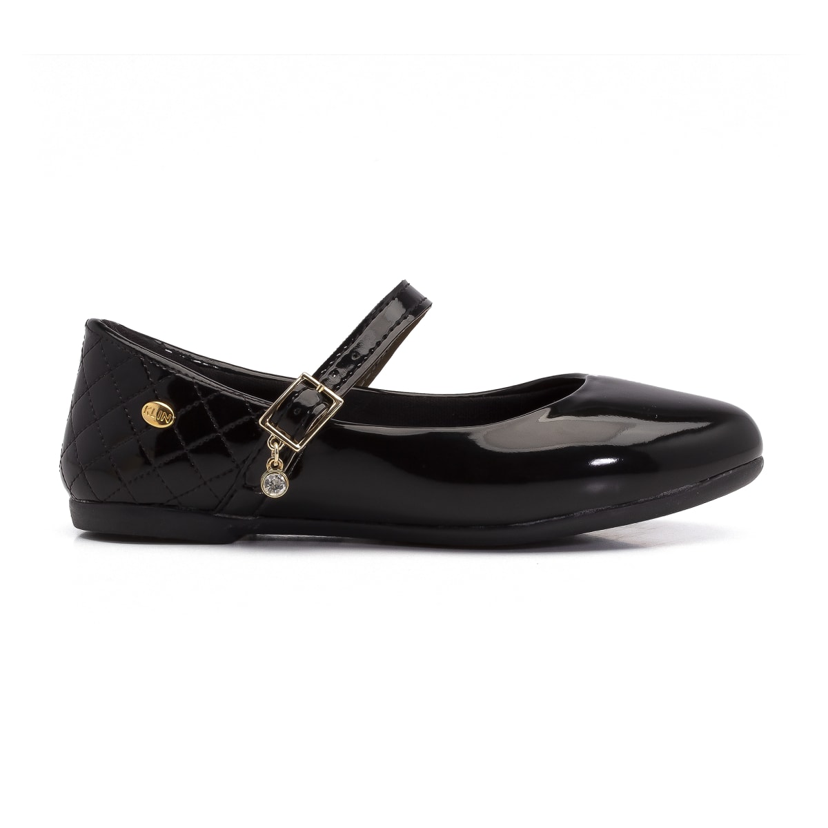 Ballerina Niña Negra Charol Mini Flats Klin2