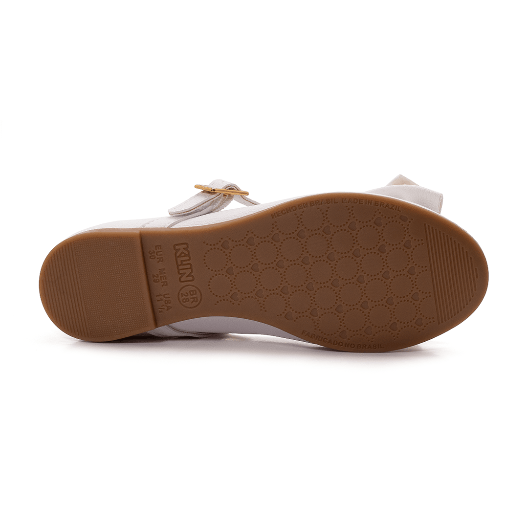 Ballerina Niña Blanca Hebilla Kids Flats Klin4