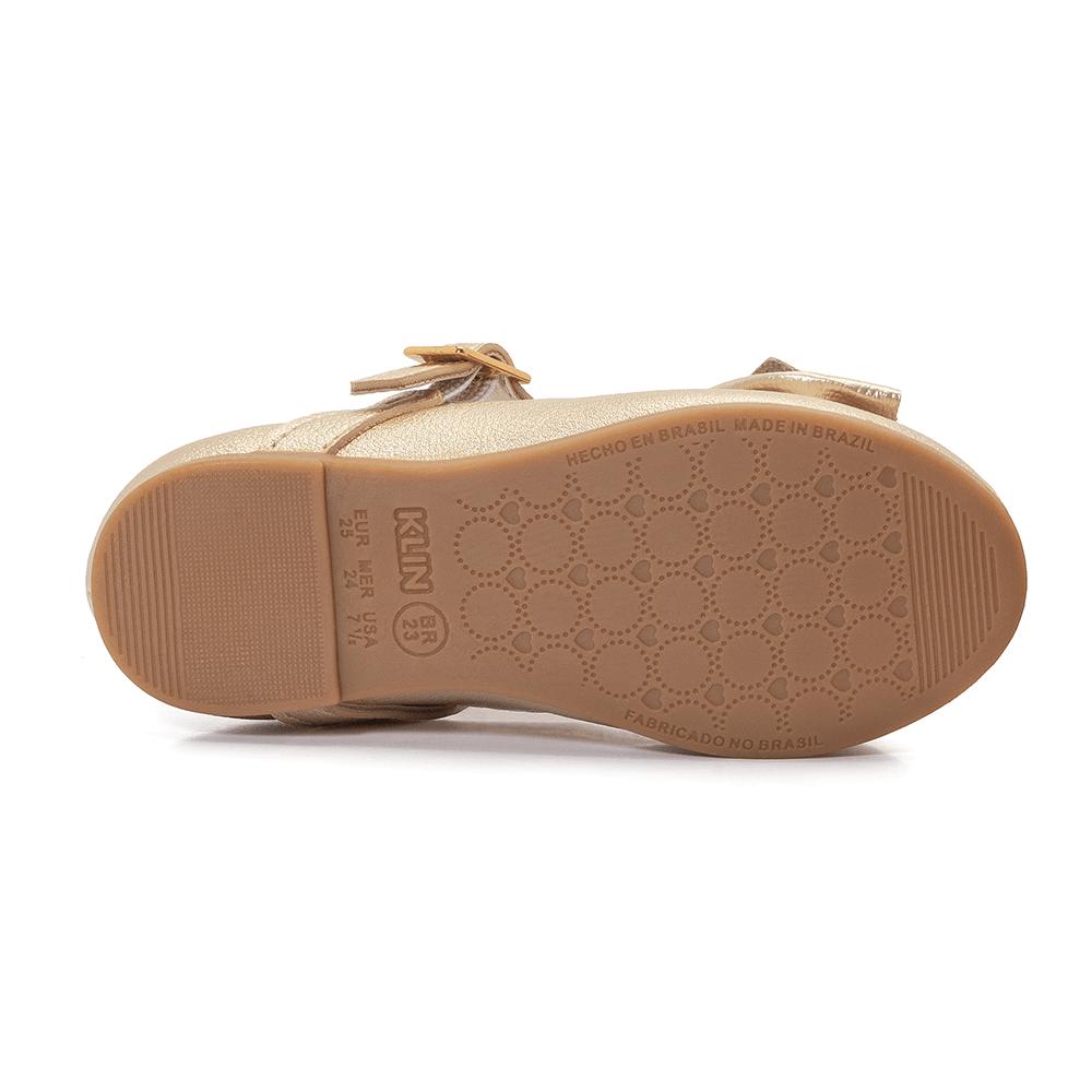 Ballerina Niña Dorada Mini Flats Klin4