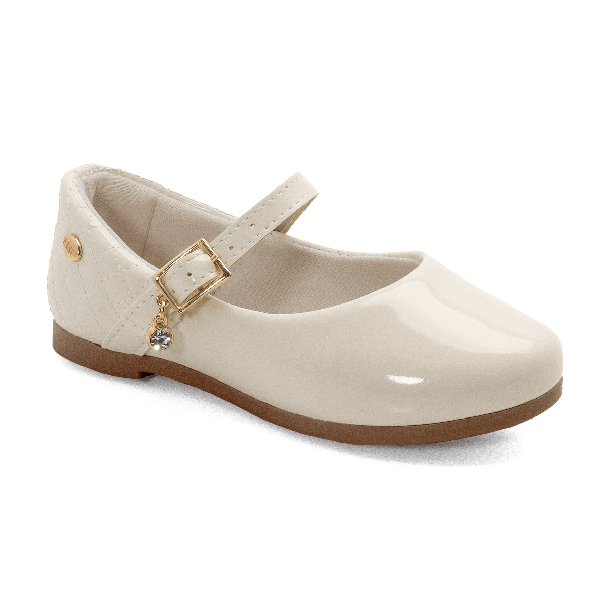 Ballerina Niña Crema Charol Mini Flats Klin 0