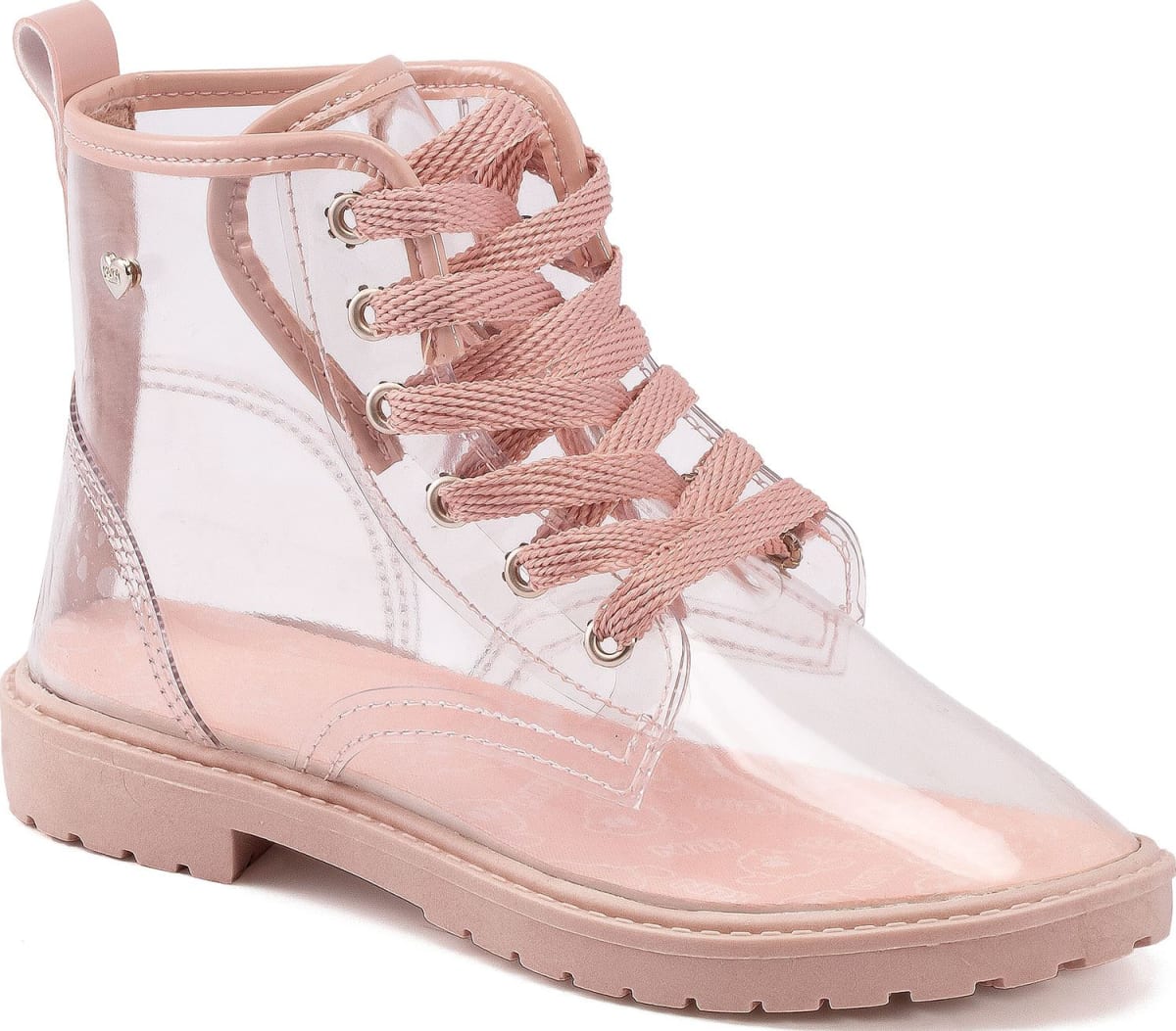 Bota Niña Anatómica Transparente/Rosada Rock 1543
