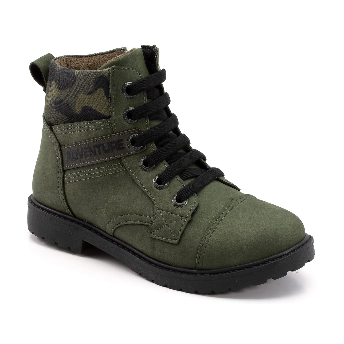 Bota Niño Anatómica Verde Camuflado Rock 1542