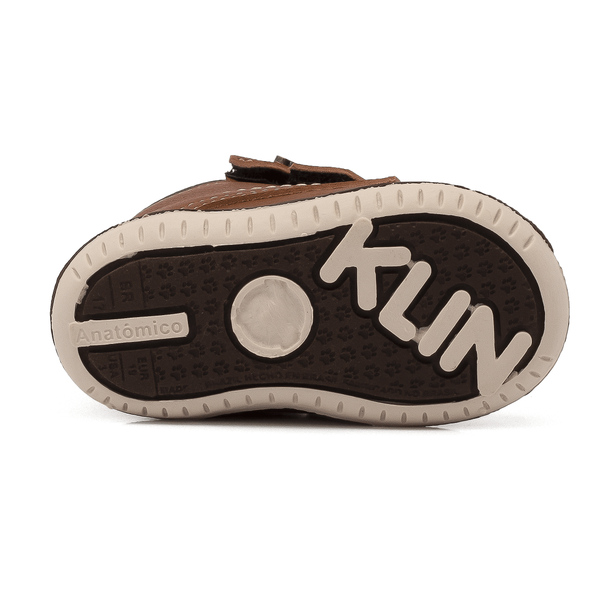 Botín Niño Caña Velcro Anatómico Café Flyer 1664