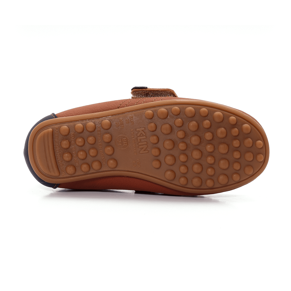 Mocasín Niño Caramelo Velcro Mini Curumin Klin4