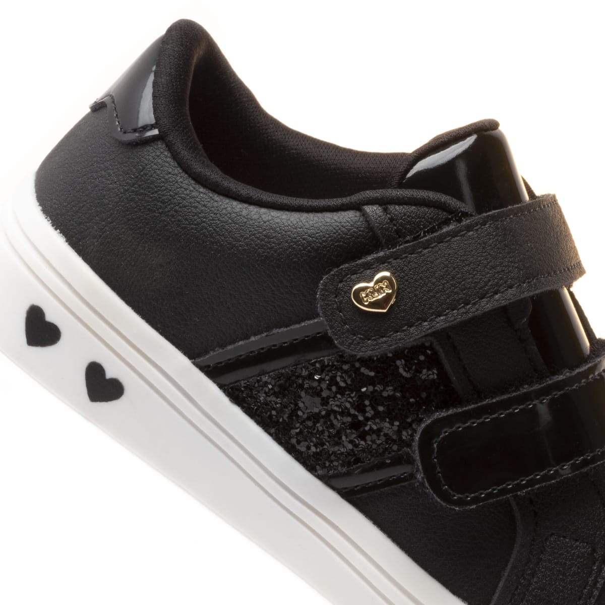 Zapatilla Negra Velcro Mini Moon 2253
