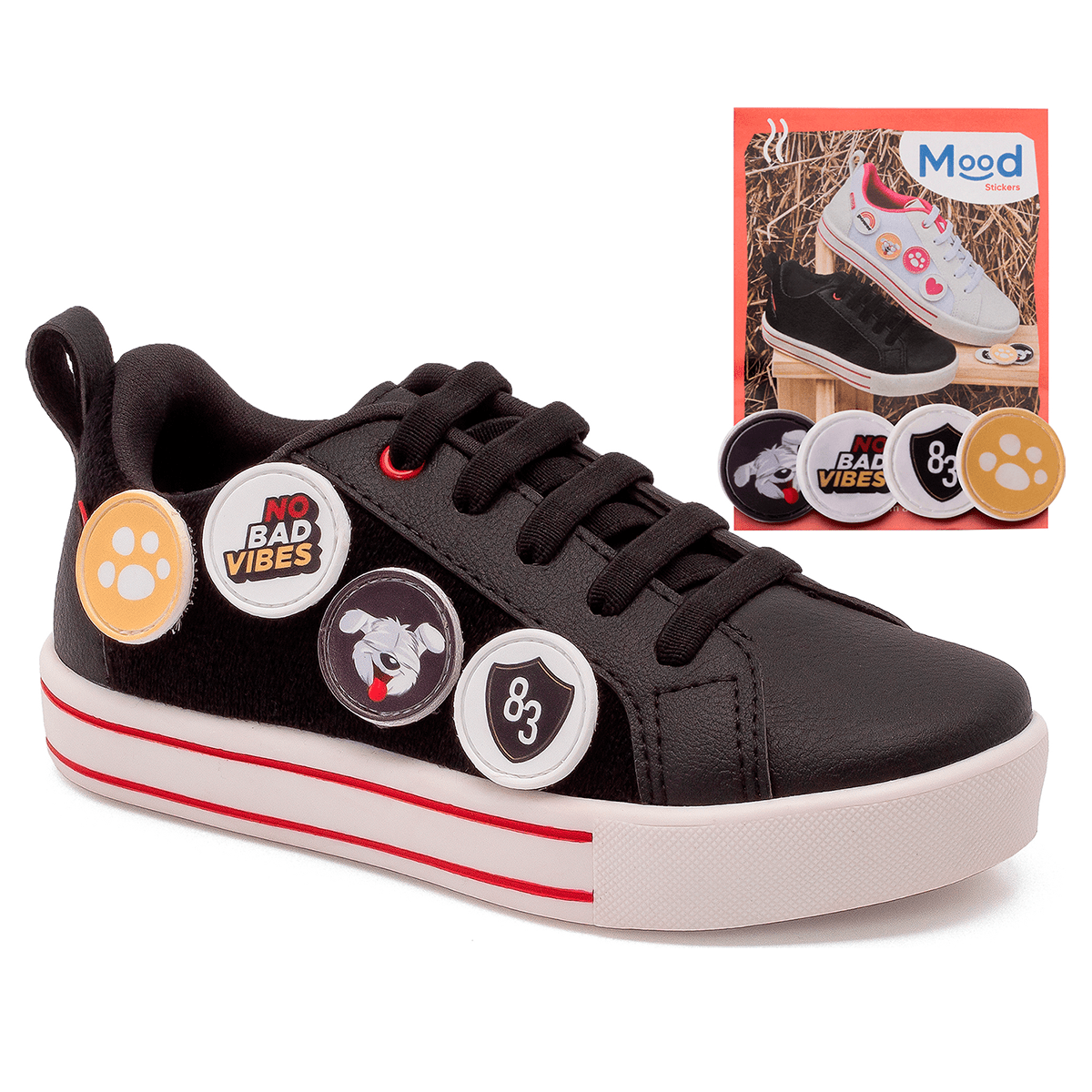 Zapatilla Mood Sticker Roja Mini Easy 2945
