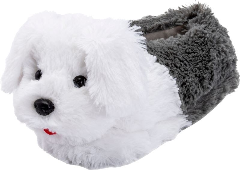 Pantufla Blanco/Gris Cerrada2