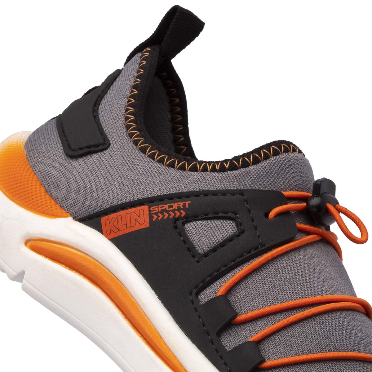 Zapatilla Negro/Naranja Kids New Sport 4803