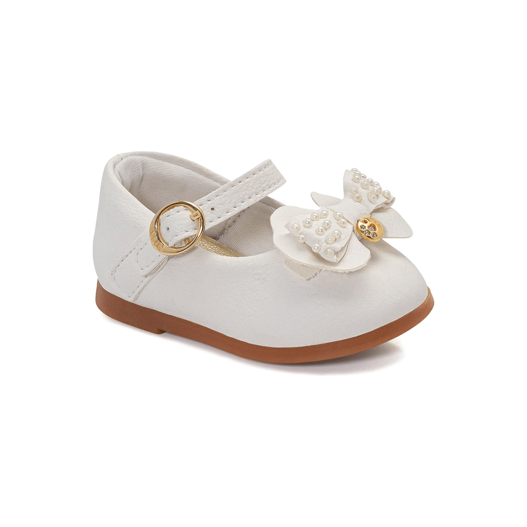 Ballerina Niña Blanca Lazo Baby Flats Klin 0