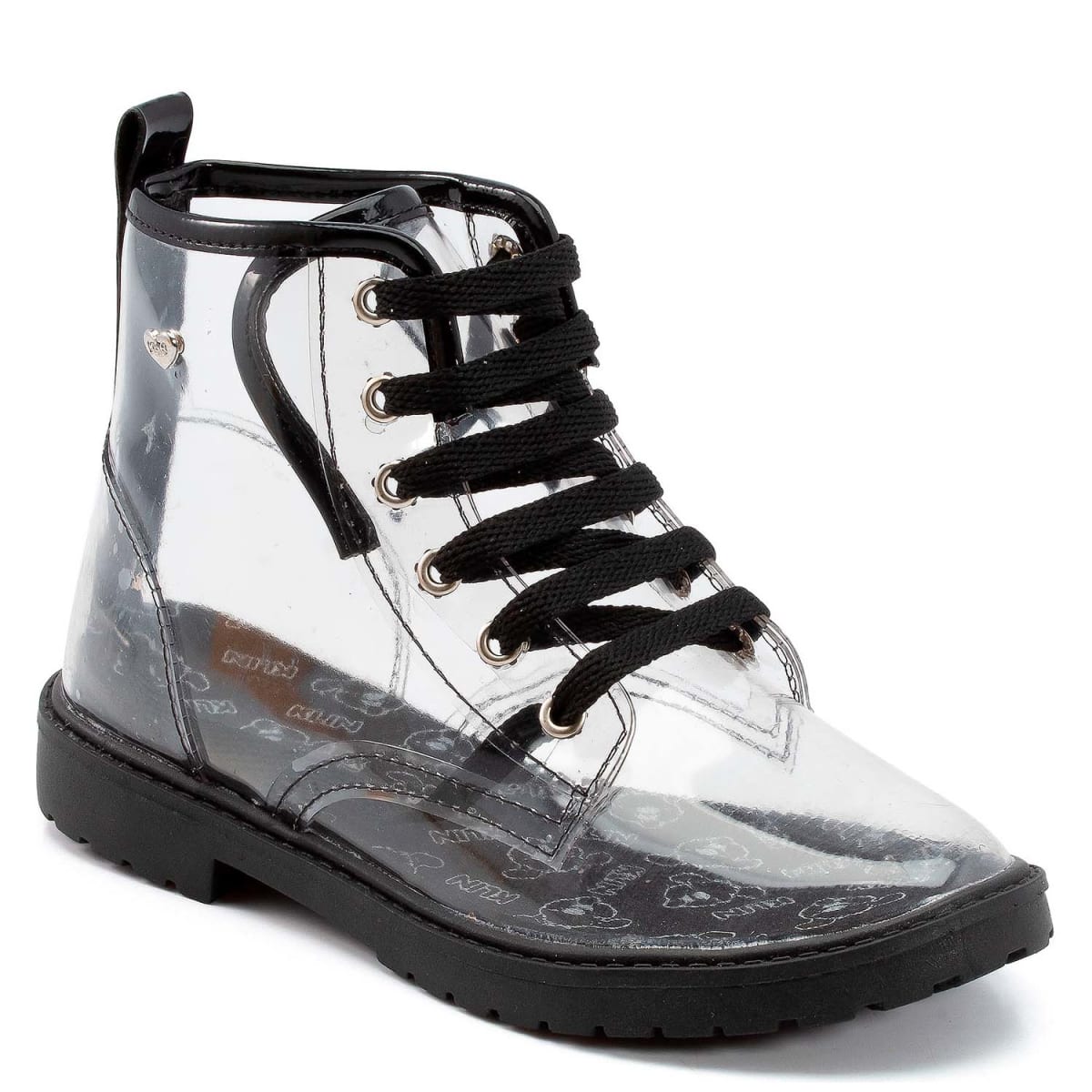 Bota Niña Anatómica Transparente/Negro Rock 1545