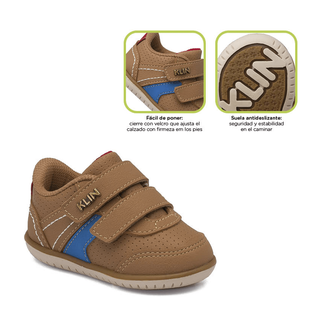 Zapatilla Flyer- 166 Taupe/Azul5