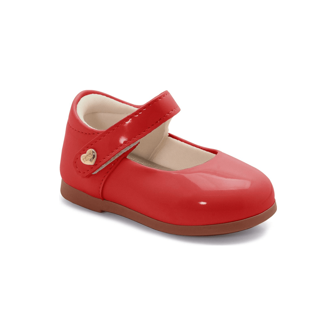 Ballerina Niña Roja Charol Baby Flats Klin1