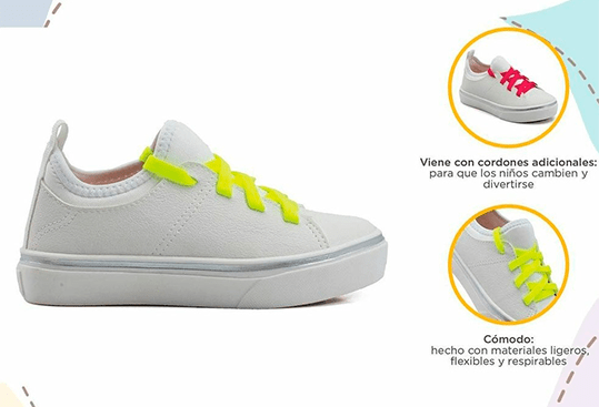 Zapatilla Freestyle- 260 Cordón Mix Blanco4