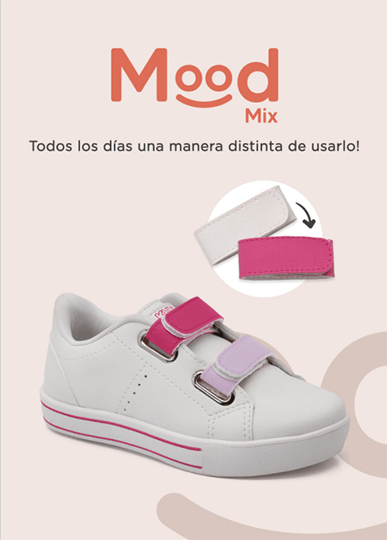 Zapatilla Mood Mix Rosada Mini Easy 2945